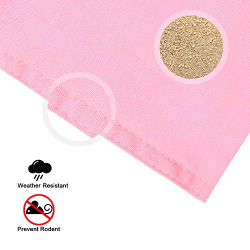 OOFIT Cornhole Bean Bags Set of 8 Weather Resistant for Tossing Corn Hole Game with Carrying Box (Pink, Orange)