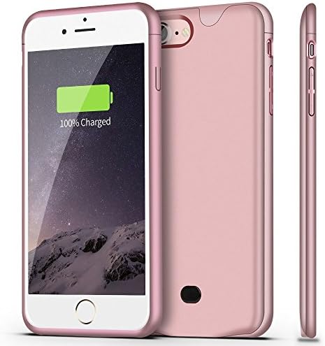 iPhone 8 / iPhone 7 Battery Case With Audio, Sgrice 2700mAH External Portable Charging Case for iPhone 7 8 Battery charger Case [Ultra Slim] ( Support Lightning Headphones)-Rose Gold