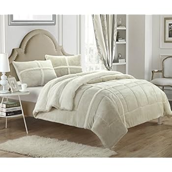 Amazon.com: Chic Home 2 Piece Chloe Sherpa Comforter Set