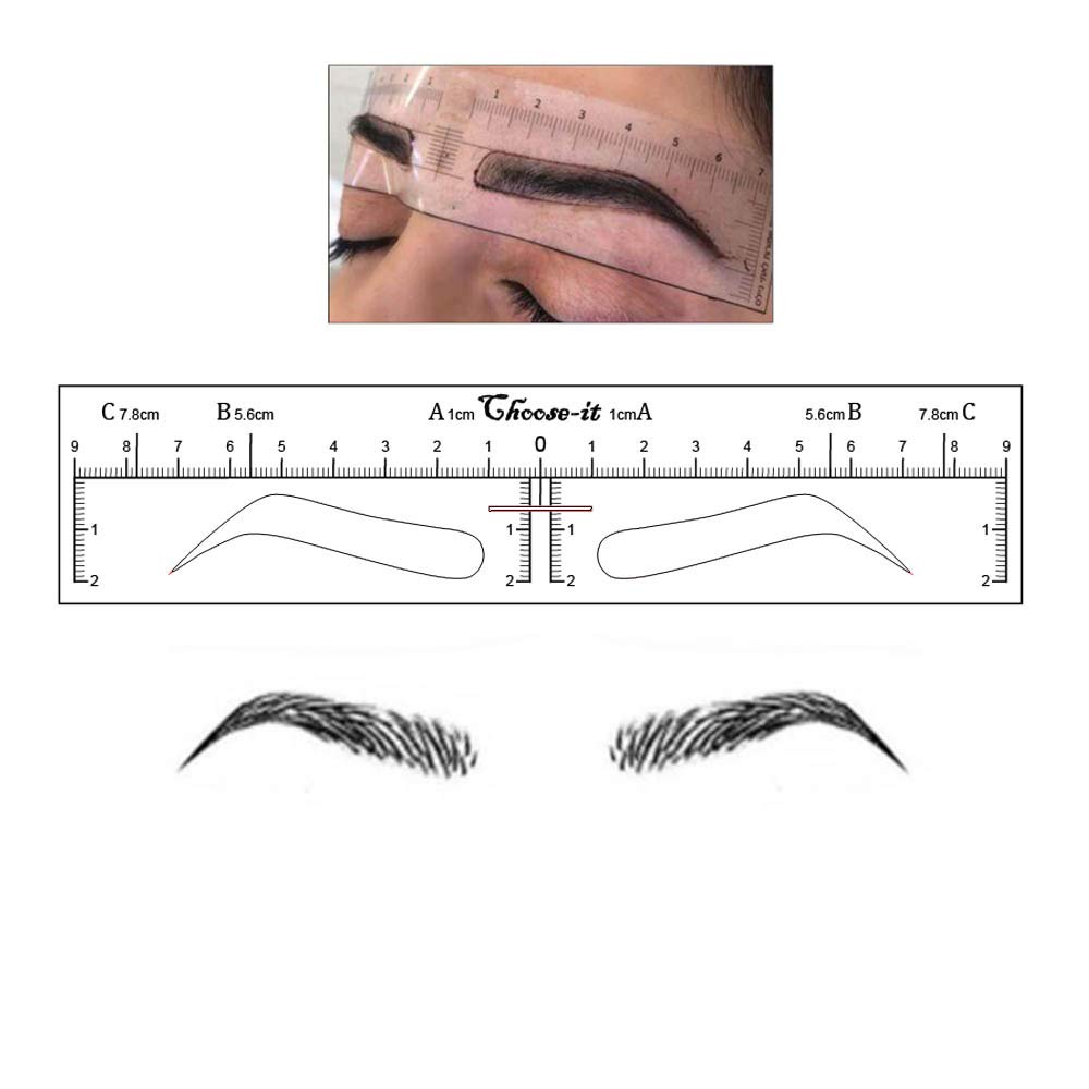Amazon.com : CHOOSE-IT 50Pcs Microblading Ruler Sticker Eyebrow Shaping ...