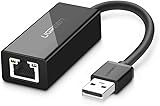 UGREEN Ethernet Adapter, USB 2.0 to 10/100 Network Adapter , USB to RJ45 Lan Wired Adapter for Nintendo Switch, Wii, Wii U, Macbook, Chromebook, Windows 10, 8.1, Mac OS 10.13, Surface Pro Linux Black