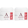 Alpha Skin Care Essential Renewal Cream, Anti-Aging Formula, 10% Glycolic AHA, 2 Oz, Red/White, 2 Pack