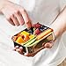 LunchBots Trio Stainless Steel Food Container - Three Section Design Perfect for Healthy Snacks, Sides, or Finger Foods On the Go - Eco-Friendly, Dishwasher Safe and BPA-Free - Aqua Dots