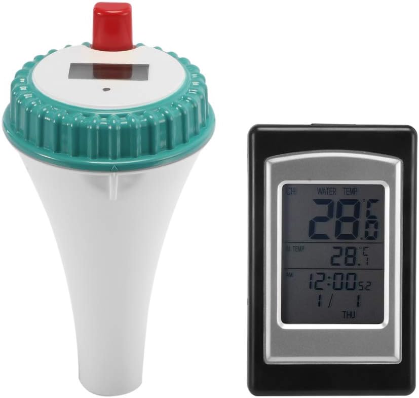 TiooDre Wireless Floating Thermometer Swimming Pool Waterproof Hot Tub Pond Spa Easy To Read Water Temperature Scale