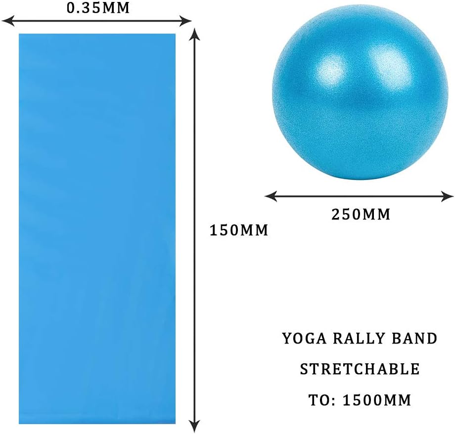 Lanjue Resistance Band & Exercise Ball for Barre，Yoga Bands Pilates