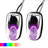 Universal 2pcs Windshield Washer Wiper Jet Water Spray Nozzle Spout with LED Light Light Color: colorful