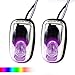 Universal 2pcs Windshield Washer Wiper Jet Water Spray Nozzle Spout with LED Light Light Color: colorful