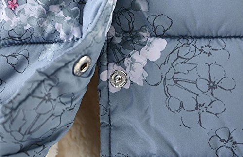 Kids Toddler Girls Floral Fleece Jacket Vest Coat Waistcoat Warm Winter Clothes Outwear (Size:4T) - Thumbnail 3