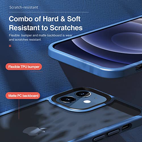 Designed for iPhone 13 Pro Max Case, Mil-Grade Protective Slim Thin Phone Cases Anti-Scratch Anti-Fingerprint Matte Translucent Shockproof Cover Compatible for iPhone 13 Pro Max 6.7 inch (Blue)