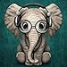 Diamond Painting Kits, DIY 5D Square Full Drill Art Perfect for Relaxation and Home Wall Decor (Nerdy Elephant,16x16inch)