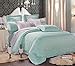 Wake In Cloud - Gray Duvet Cover Set, Reversible with Grey Black Teal Turquoise, Soft Microfiber Bedding with Zipper Closure (3pcs, King Size)