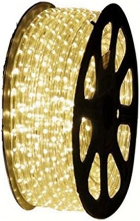 NOVEL HOME TECH 120V UL Listed, 99FT 2-Wire LED Heavy Duty Bright Warm White Expandable Rope Lights Tube, Perfect for Garden, Backyard, Tree trunks Indoor &amp; Outdoor Decoration