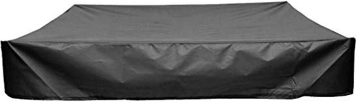 Mitef Children's Toys Square Sand Pit Cover,Dustproof Waterproof Sandbox Cover,L59.1xW59.1,Black