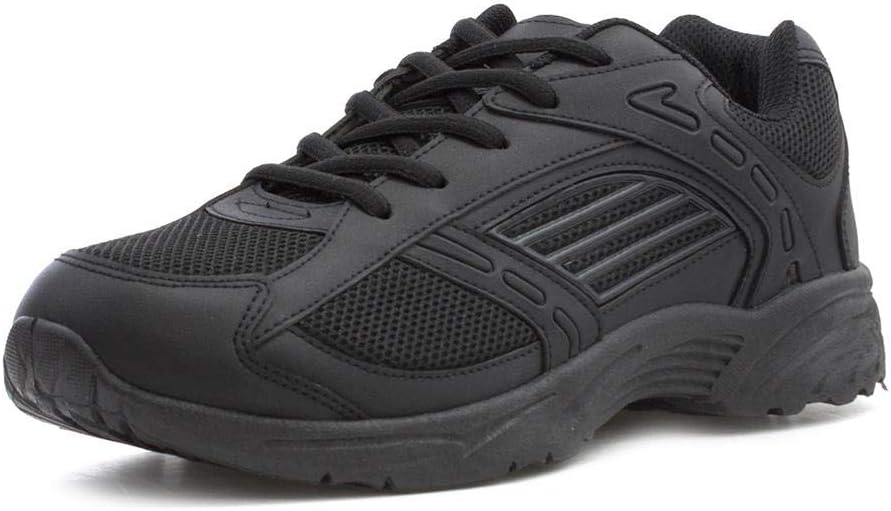 PODIUM Mens Lace Up Trainer in Black