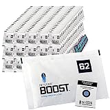 Integra Boost 67g 62% Percent 100 Pack for Humidity Control- Premium Humidifier Packets Preserve Herb Smell. Moisture Curing Gel Packs for Cigar, Humidor and Cannador. Free Legalize Tomatoes Sticker