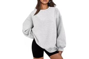 INFITTY Sweatshirt for Women Long Sleeve Crewneck Pullover Hoodies Shirt 2026 Fall Trendy Tops Loose Casual Sweaters
