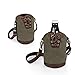 LEGACY - a Picnic Time brand Insulated 64 oz, Beer Gifts for Men, Waxed Canvas Tote Water Bottle Carrier, One Size, Khaki Green with Brown Accents & Glass Growler