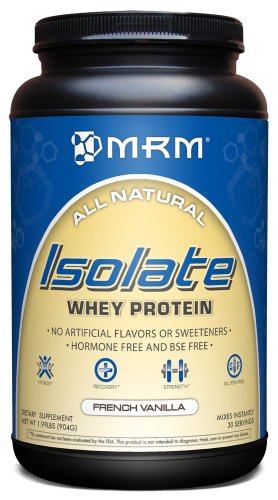 MRM - Whey Protein Isolate, Supports Muscle Building and Recovery (French Vanilla, 1.9 lbs)