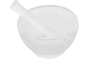 GETAJGHSD Glass Mortar and Pestle Set 75mm Grind Bowl with Rod for Laboratory Grinding and Spice Crushing