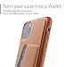Mujjo Full Leather Wallet Case for Apple iPhone 11 Pro Max | 2-3 Card Holder Pocket | Premium Soft Supple Leather, Unique Natural Aging Effect (Tan)