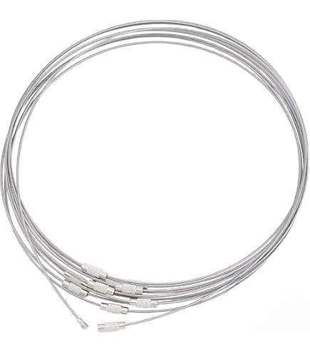 thumbnail image 2 of 10 Pack Black Coated Memory Wire Choker Necklaces With Silver Screw Clasps - 18 Inch 2 of 6