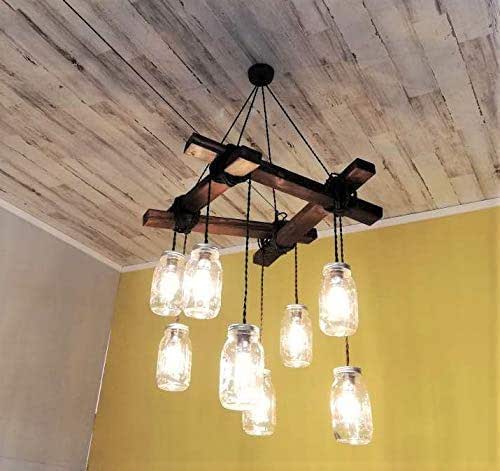 wooden chandelier modern