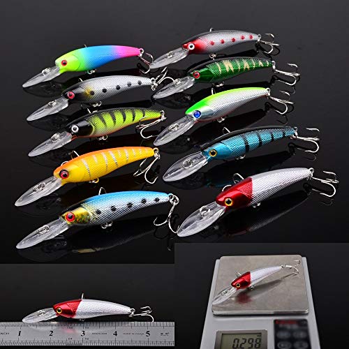 HUIO Angelköder 20 Stück Angelköder Kit Löffel Spinner-Köder-Swim Bait Crank Baits Variety Kit Rooster Tail Trout… – Bild 4