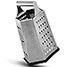 Razator Box Grater, 6-Sided Stainless Steel for Parmesan Cheese Vegetable Ginger Nutmeg Shredder Lemon Potato Hand Slicer Set for Kitchen Zest Fruits & Chocolate, Metal Handle Non Slip Bottom