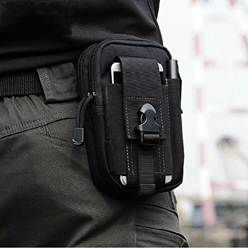 Qingdao New D30 Molle Waist Bags Men's Outdoor Sport Casual Waist Pack Purse Mobile Phone Case for Phone Black