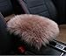 Forala Auto Center Console Pad Furry Sheepskin Wool Car Armrest Seat Box Cover Protector Universal Fit (W-Purple) (Long-Tan)