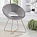 Duhome Modern Velvet Accent Chairs Upholstered Vanity Chairs Make-up Stool Home Office Guest Reception Chair Arm Leisure Chairs Dining Chair with Golden Legs Mid-Back for Living Room 1 pcs Grey
