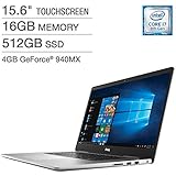 Dell Inspiron 15 7000 Laptop: Core i7-8550U, 512GB SSD, 16GB RAM, 15.6-inch 4K UHD Touch Display, 940MX 4GB Graphics (Certified Refurbished)