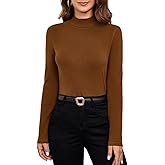 Udobana Women's Mock Turtleneck Lightweight Thermal Base Layer Tops