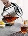 Electric Kettle, Willsence Electric Tea Kettle Stainless Steel Glass Boiler Hot Water Tea Heater with Temperature Control LCD Display, Removable Tea Infuser, 1.7 L, 1200W (Glass)