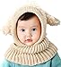 Bienvenu Kids Hat Winter Cold Weather Crochet Earmuff Beanie Hat Scarves Neck Warmer 1 Piece Set, Beige
