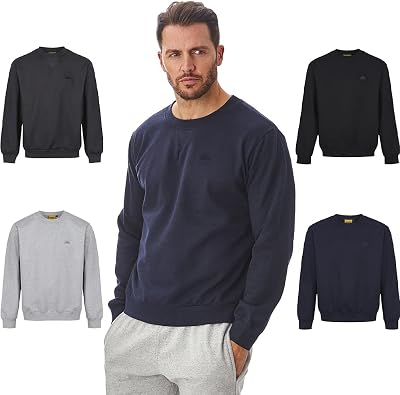 Iron Mountain Mens Fleece Jumper Crew Neck Sweatshirt Navy XL