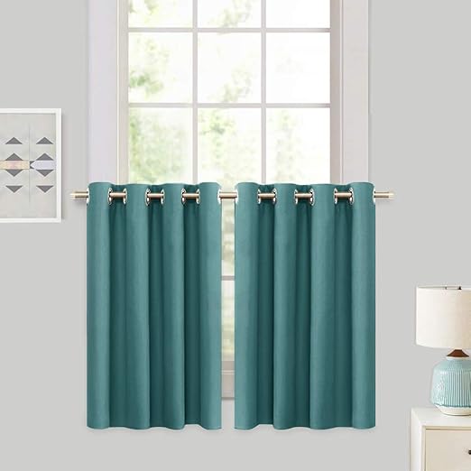 Amazon Com Ryb Home Blackout Tier Curtains For Kitchen Sunlight