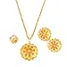 18K Gold Plated Big Size Jewelry Sets for Ethiopian Habesha Women Wedding Party Jewelry