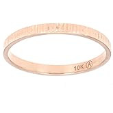 JTV 10K Gold 2 mm Textured Band Ring - Unisex Wedding Band - Elegant, Durable, & Comfortable for Everyday Wear, Anniversary, or Gift
