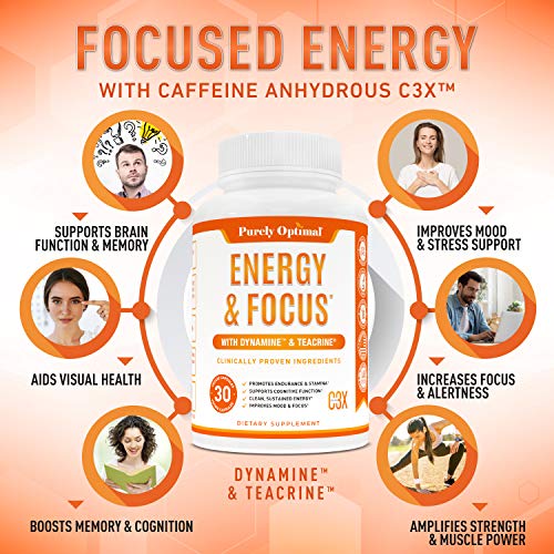 Premium Brain Booster & Energy Pills Caffeine Pills for Clean
