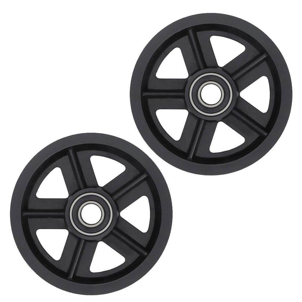 Sliding Door Pulley, Sliding Barn Door Hardware Hanger 2pcs American Barn Door Hanging Rail Pulley Track Carbon Steel Roller Kit Black