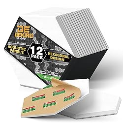 DEKIRU 12 PACK White Acoustic Panels, Sound Proof