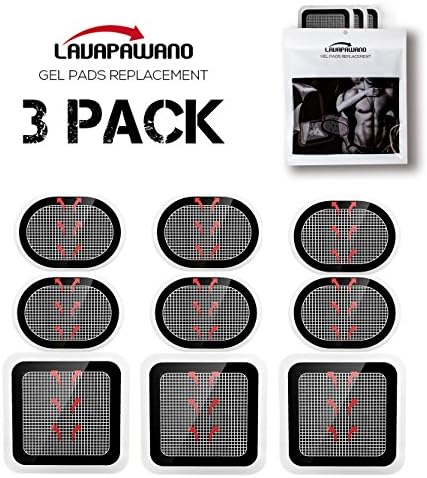 Gel Pads Replacement Unit Set Pack for All Abdominal Belts (black-3 set)