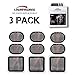 LAVAPAWANO Gel Pads Replacement Unit Set Pack for All Abdominal Belts (Black-3 Set)