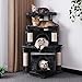 BEWISHOME Multi-Level Cat Tree, Cat Tower Cat Condo Furniture (Smoky Grey, Large Condos)