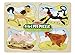 Melissa & Doug Farm 4-in-1 Wooden Peg Puzzle - Horse, Cow, Pig, and Hen (16 pcs)