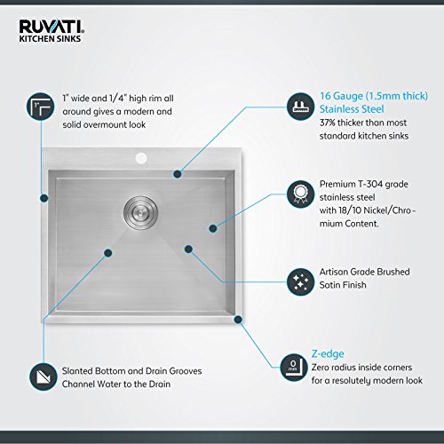 1 Ruvati+Topmount+Laundry+Utility+Stainless