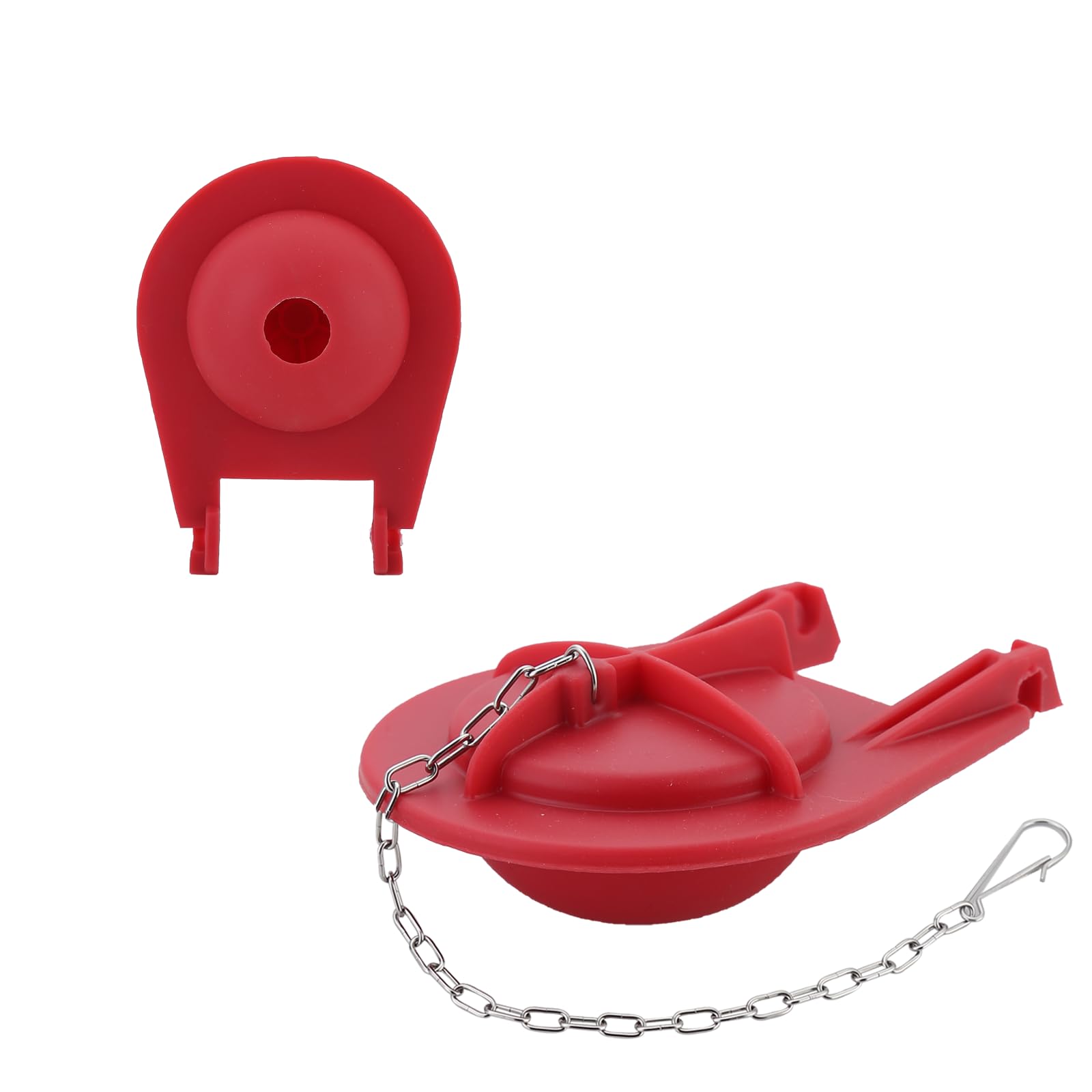Photo 1 of 3.5-Inch Large style Toilet Flapper Replacement Kit with Chain,Compatible with Kohler GP1039444 Toilet Flapper for One-Piece Toilets with Class Five Technology,Strong Sealing,Red (1-Pack)