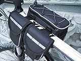 Mocase Bike Bicycle Multi-Function Frame Top Tube Pannier Bag with Rainproof Cover for Mountain Road Bike