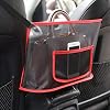 Car Net Pocket Handbag Holder,Car Purse Holder Between Seats,Car Storage Netting Pouch,Mesh Car Backseat Organizer…